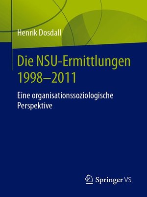 cover image of Die NSU-Ermittlungen 1998-2011